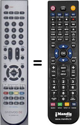 Gleichwertige Fernbedienung RC-DWW02-V01