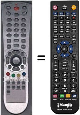 Gleichwertige Fernbedienung RC2600-3