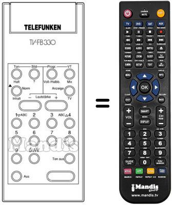 Replacement remote control Telefunken P590D Replacement remote control Telefunken P590D