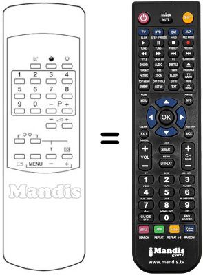 Replacement remote control SCHNEIDER REMCON050 Replacement remote control SCHNEIDER REMCON050