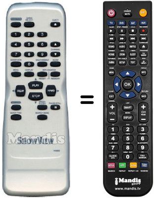 Gleichwertige Fernbedienung Funai D50Y-100M