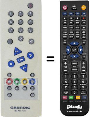 Replacement remote control Philips TP 751 C