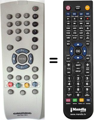 Gleichwertige Fernbedienung Grundig LCD 45-9410TOP Gleichwertige Fernbedienung Grundig LCD 45-9410TOP