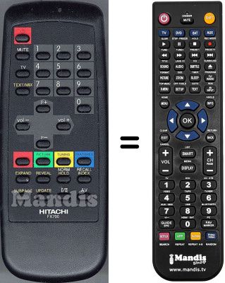 Replacement remote control Hitachi C1432TY