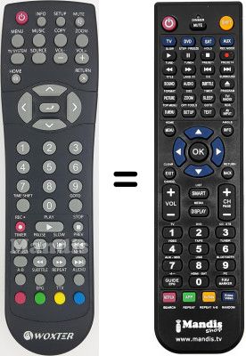 Gleichwertige Fernbedienung Woxter i-CubeXDiv35XPRECHIGH