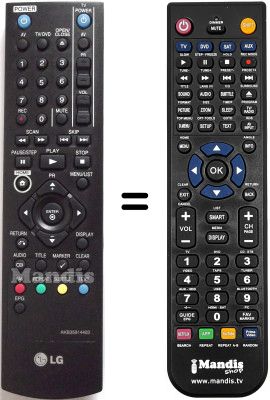 Replacement remote control LG DRT-389H