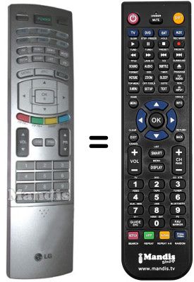 Gleichwertige Fernbedienung LG 6710V00151E Gleichwertige Fernbedienung LG 6710V00151E