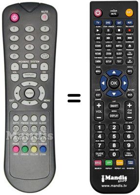 Replacement remote control EASY LIVING EL2626 HD