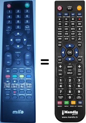 Replacement remote control MIIA MTV-32DLE HD