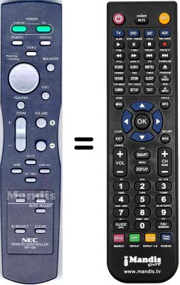 Replacement remote control Nec 42VP4