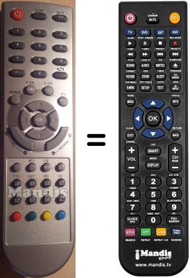 Gleichwertige Fernbedienung NordMende HOFO7J026GPD5