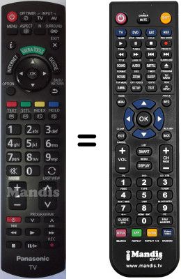Replacement remote control Panasonic TX-L37G20ES