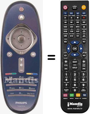 Replacement remote control Philips 42PFL7655M / 08
