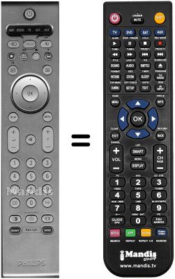 Replacement remote control Philips 50PF9966 / 12