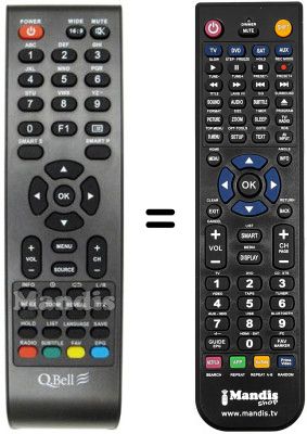 Gleichwertige Fernbedienung Q.BELL QXT.185DB