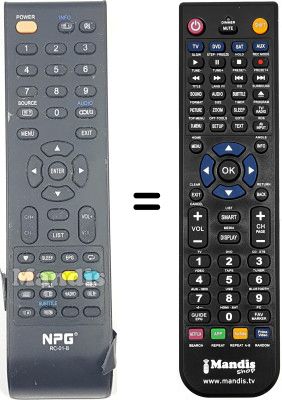 Gleichwertige Fernbedienung RC-01B