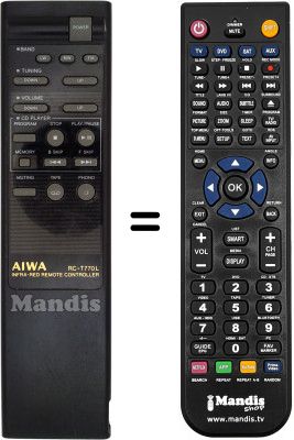 Gleichwertige Fernbedienung RC-T770L