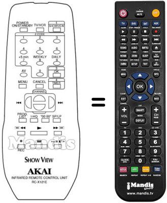 Replacement remote control RC-X121E