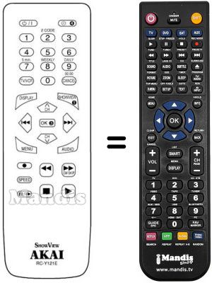 Gleichwertige Fernbedienung Akai VS-G765SEG
