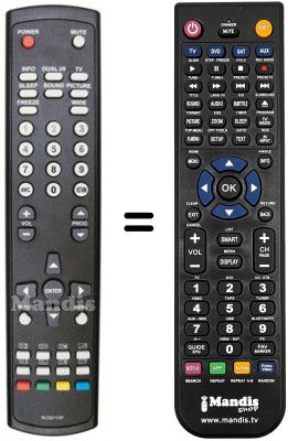 Gleichwertige Fernbedienung RC00115P