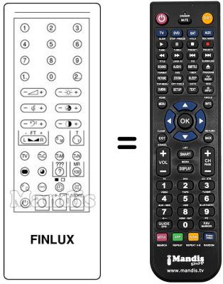 Replacement remote control RC1122TX