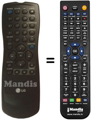 Gleichwertige Fernbedienung RC1123334 / 00