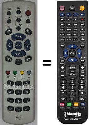Replacement remote control RC2183