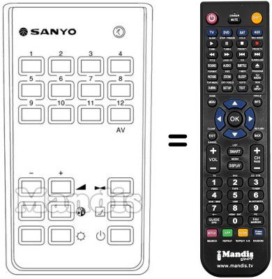 Replacement remote control Hitachi RC228