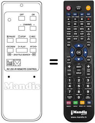 Replacement remote control RC250
