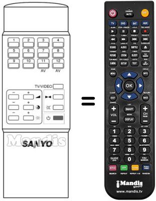 Gleichwertige Fernbedienung RC304