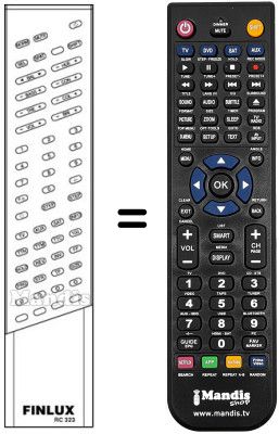 Gleichwertige Fernbedienung RC323