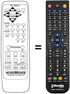 Replacement remote control RC4203X Replacement remote control RC4203X