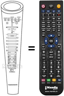 Replacement remote control NordMende RC4205X Replacement remote control NordMende RC4205X