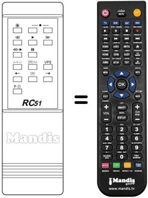 Replacement remote control RC51
