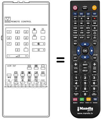 Replacement remote control RC5352
