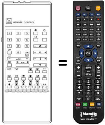 Replacement remote control RC5370