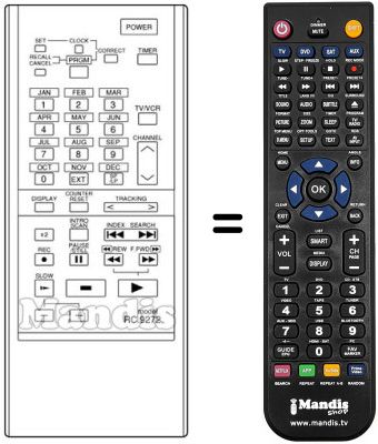 Gleichwertige Fernbedienung RC9272