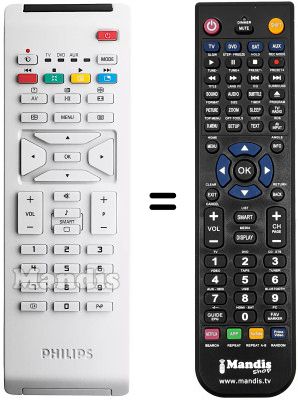 Replacement remote control Philips 32PFL7862D / 10 Replacement remote control Philips 32PFL7862D / 10