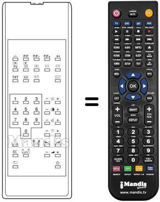 Gleichwertige Fernbedienung RC-OSD
