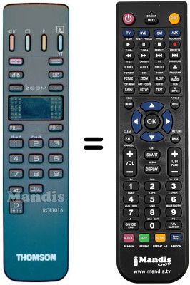Gleichwertige Fernbedienung RCT3016