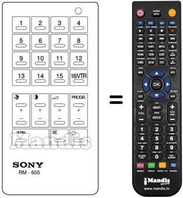 Replacement remote control Sony KV-2204ET Replacement remote control Sony KV-2204ET