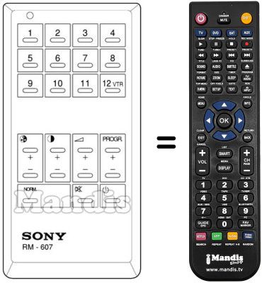 Replacement remote control Panasonic RM607