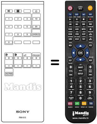 Replacement remote control RM613S