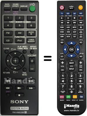 Replacement remote control RMAMU149