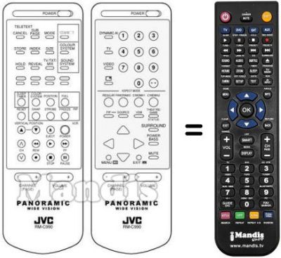 Replacement remote control RM-C990