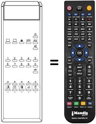 Replacement remote control Radiomarelli RM215