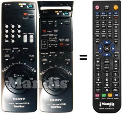 Gleichwertige Fernbedienung Sony SLV-E70 Gleichwertige Fernbedienung Sony SLV-E70