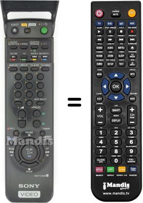 Gleichwertige Fernbedienung Sony SLV-SF90 Gleichwertige Fernbedienung Sony SLV-SF90