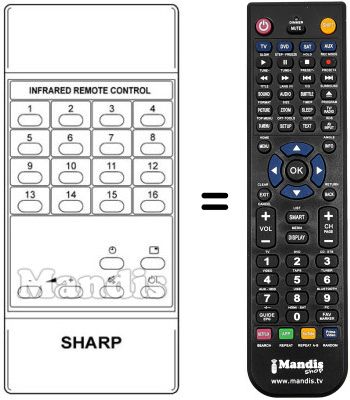 Replacement remote control RRMCG0454CESA