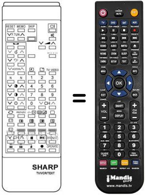 Replacement remote control Sharp RRMC-G0682C-ESA